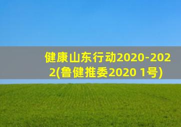 健康山东行动2020-2022(鲁健推委2020 1号)